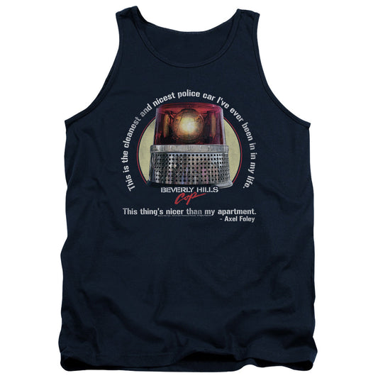 Beverly Hills Cop Nicest Police Car Mens Tank Top Shirt Navy Officially Licensed