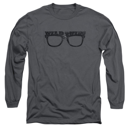 Major League Wild Thing Mens Long Sleeve Shirt Charcoal Officially Licensed