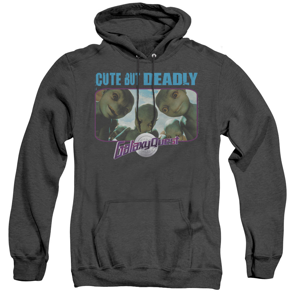 Galaxy Quest Cute But Deadly Mens Heather Hoodie Black Officially Licensed
