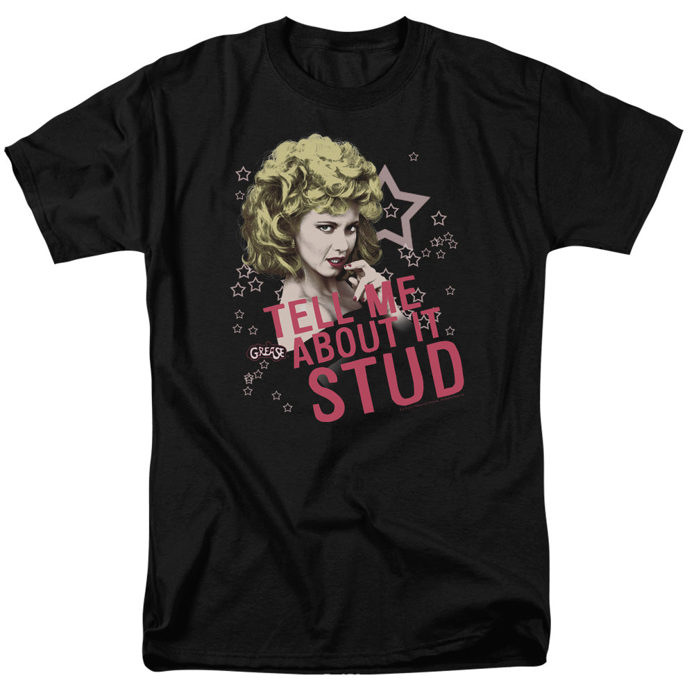 Grease Tell Me About It Stud Mens T Shirt Black Officially Licensed
