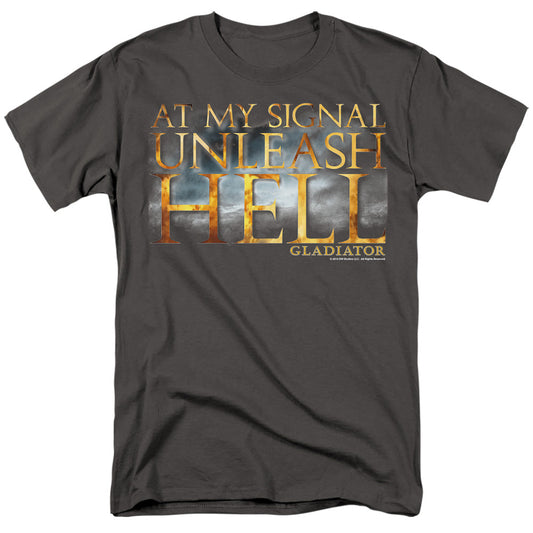 Gladiator Unleash Hell Mens T Shirt Black Officially Licensed