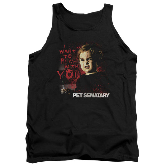 Pet Sematary I Want To Play Mens Tank Top Shirt Black Officially Licensed
