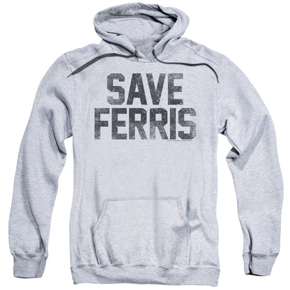 Ferris Bueller Save Ferris Mens Hoodie Athletic Heather Officially Licensed