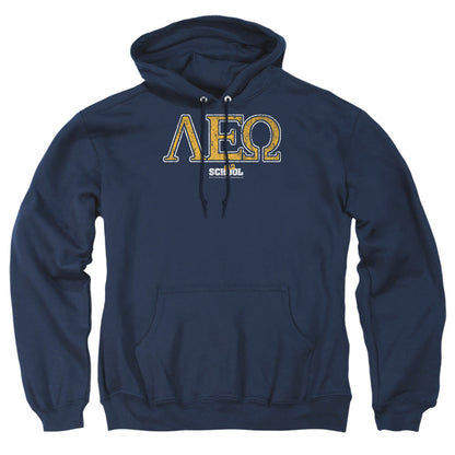 Old School Leo Mens Hoodie Navy Officially Licensed