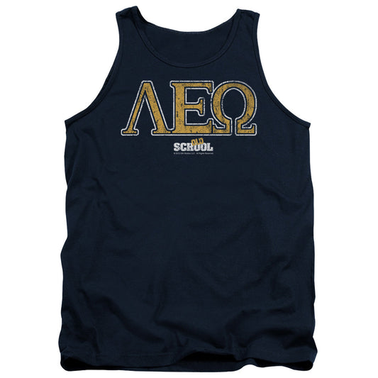 Old School Leo Mens Tank Top Shirt Navy Blue Officially Licensed