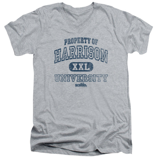 Old School Property Of Harrison Mens Slim Fit V-Neck T Shirt Athletic Heather Officially Licensed
