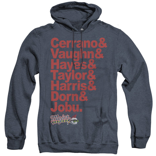 Major League Team Roster Heather Mens Hoodie Navy Blue Officially Licensed