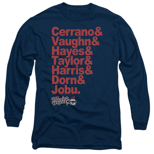 Major League Team Roster Mens Long Sleeve Shirt Navy Officially Licensed