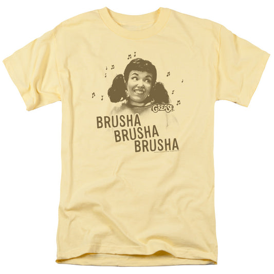 Grease Brusha Brusha Brusha Mens T Shirt Banana Officially Licensed