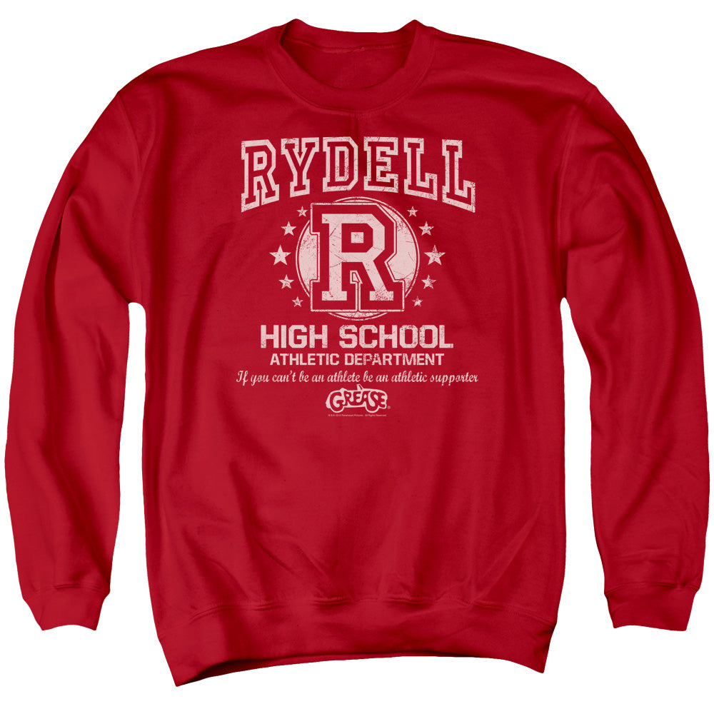 Grease Rydell High Mens Crewneck Sweatshirt Red Officially Licensed