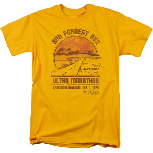 Forrest Gump Ultra Marathon Mens T Shirt Gold Officially Licensed