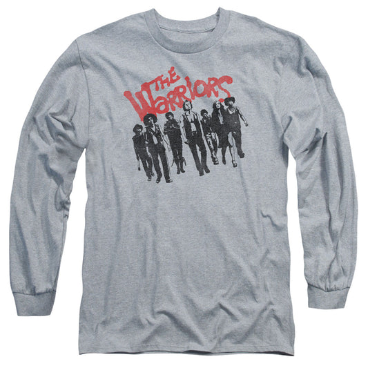 Warriors The Gang Mens Long Sleeve Shirt Athletic Heather Officially Licensed