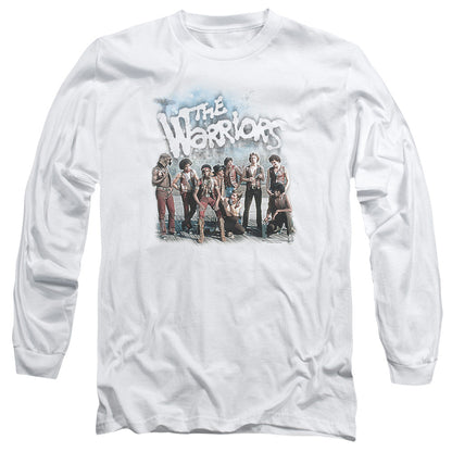 Warriors Amusement Mens Long Sleeve Shirt White Officially Licensed