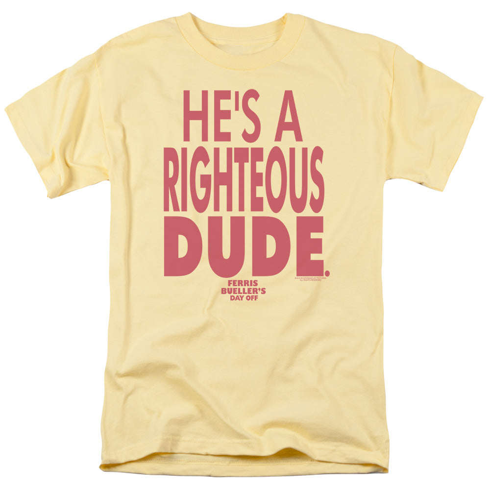 Ferris Bueller Righteous Dude Mens T Shirt Banana Officially Licensed