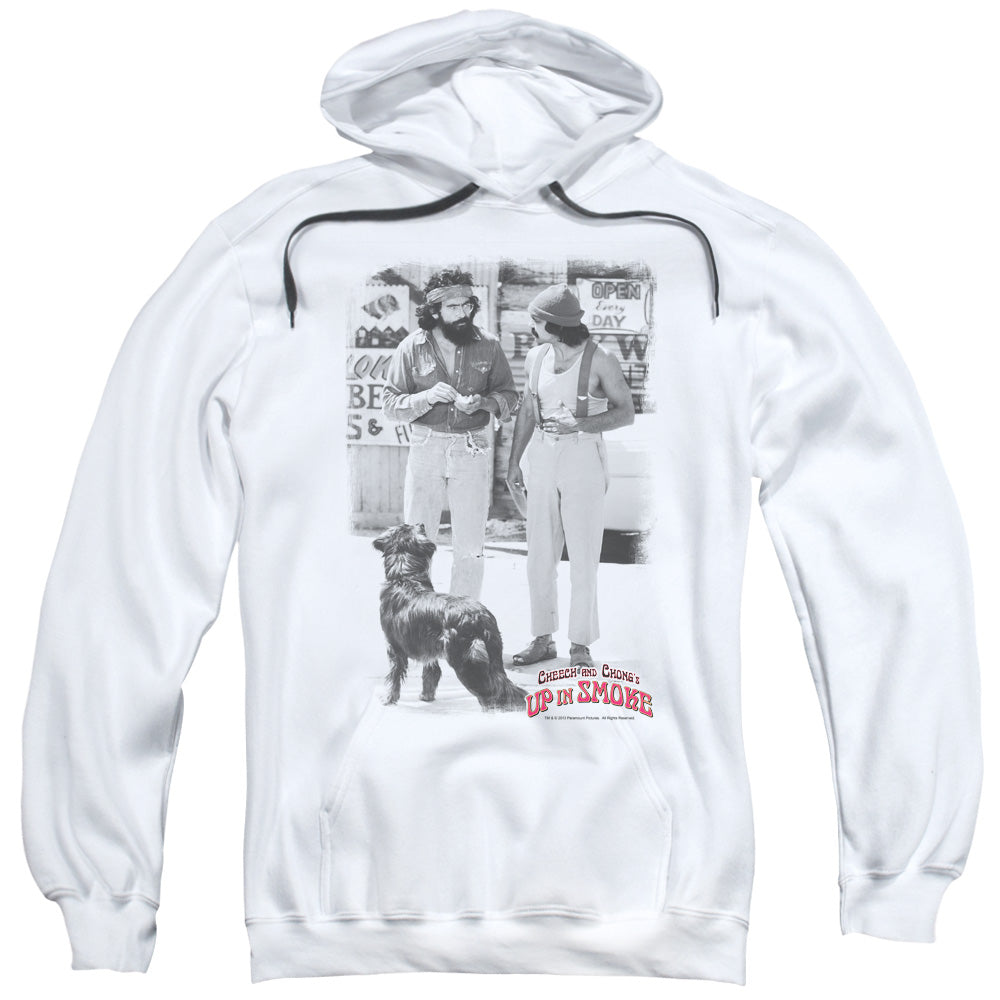 Up In Smoke Square Mens Hoodie White Officially Licensed