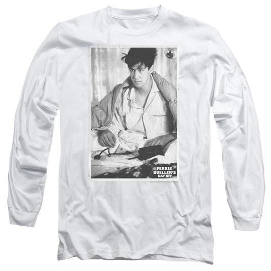 Ferris Bueller Cameron Mens Long Sleeve Shirt White Officially Licensed Officially Licensed