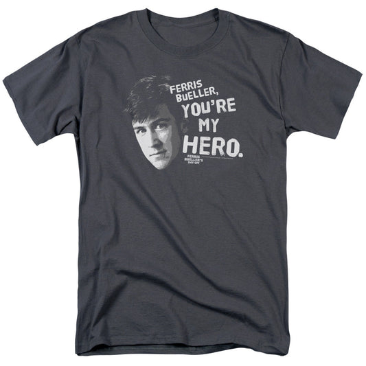 Ferris Buellers Day Off My Hero Mens T Shirt Charcoal Officially Licensed