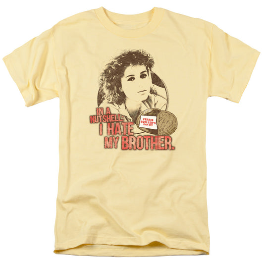 Ferris Buellers Day Off Nutshell Mens T Shirt Yellow Officially Licensed