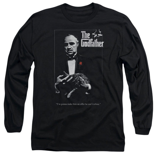 The Godfather Poster Mens Long Sleeve Shirt Black Officially Licensed