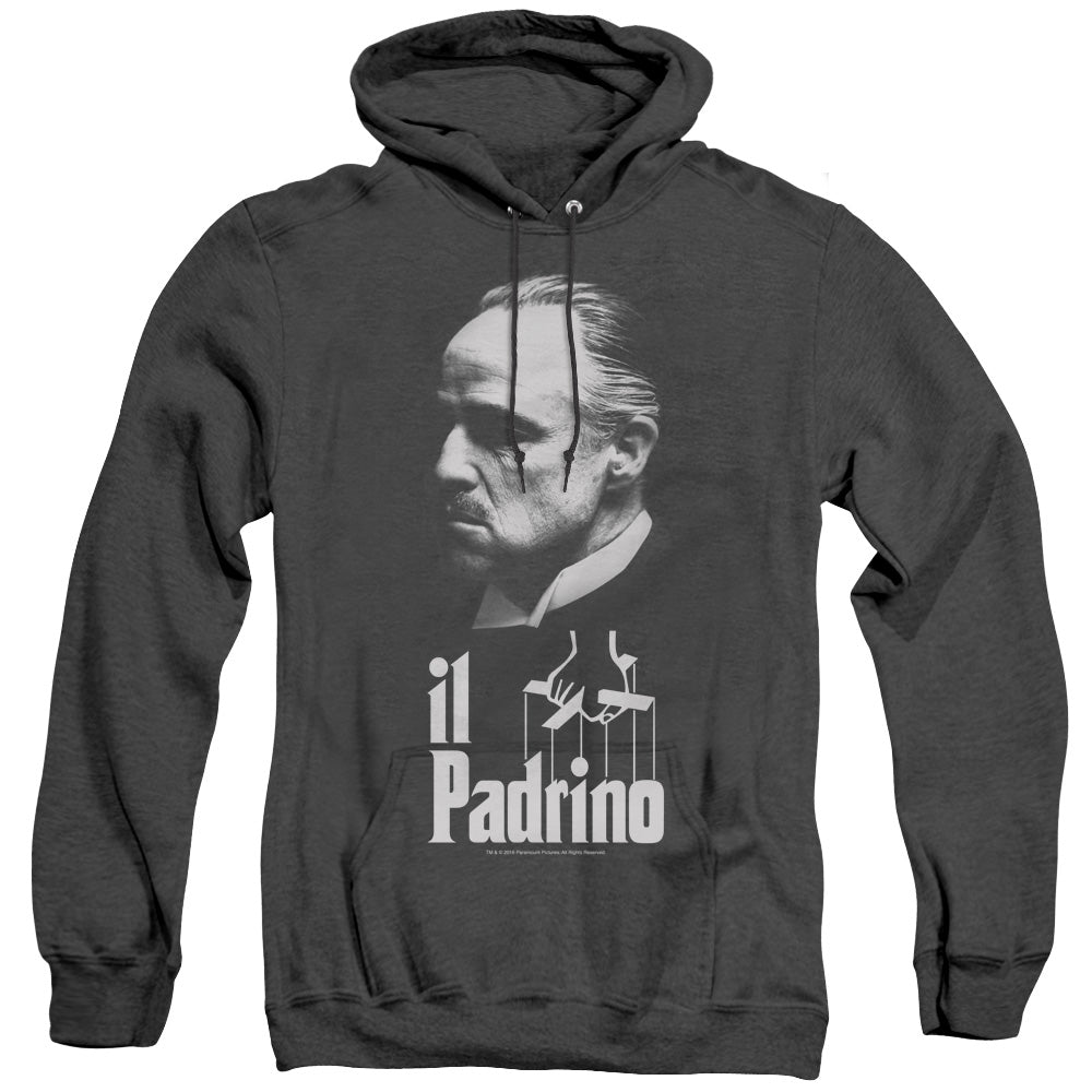 Godfather Il Padrino Mens Heather Hoodie Black Officially Licensed