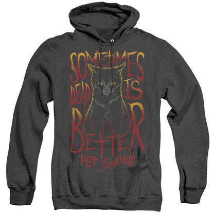 Pet Sematary Dead Is Better Mens Heather Hoodie Black Officially Licensed