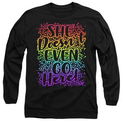 Mean Girls Doesnt Go Here Mens Long Sleeve Shirt Black Officially Licensed