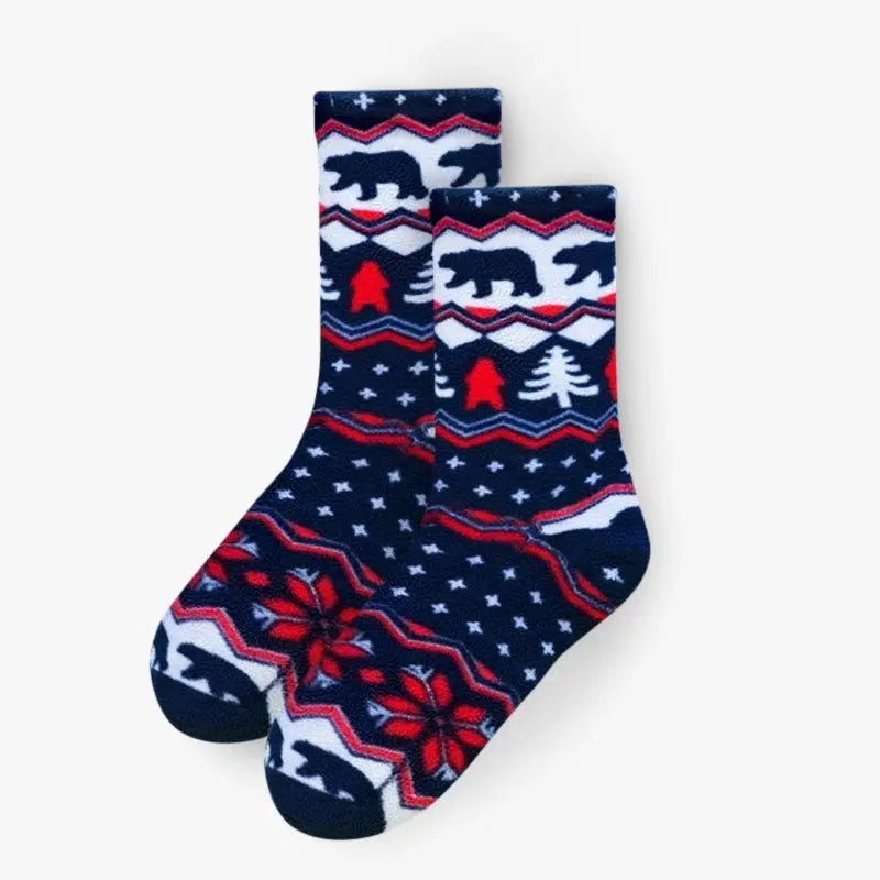 Polar Feet Fleece Socks - Polar Bear