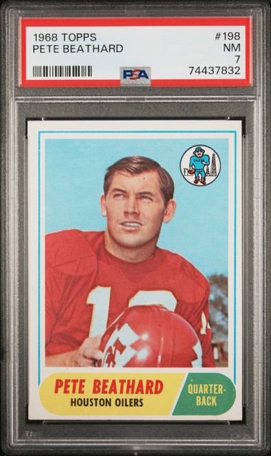 Graded 1968 Topps Pete Beathard #198 Football Card PSA 7 Near Mint