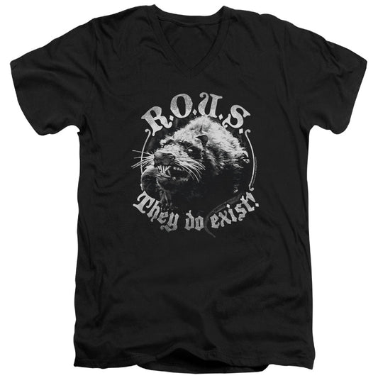 The Princess Bride They Do Exist Mens Slim Fit V-Neck T Shirt Black Officially Licensed