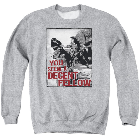 The Princess Bride Fellow Mens Crewneck Sweatshirt Athletic Heather Officially Licensed