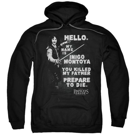 The Princess Bride Hello Again Mens Hoodie Black Officially Licensed