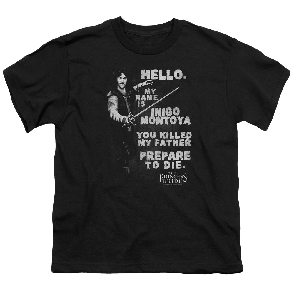 The Princess Bride Hello Again Kids Youth T Shirt Black Officially Licensed