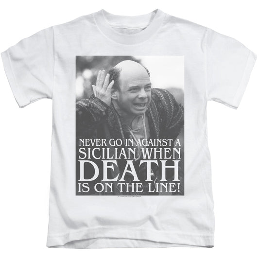 The Princess Bride Sicilian Juvenile Kids Youth T Shirt White Officially Licensed