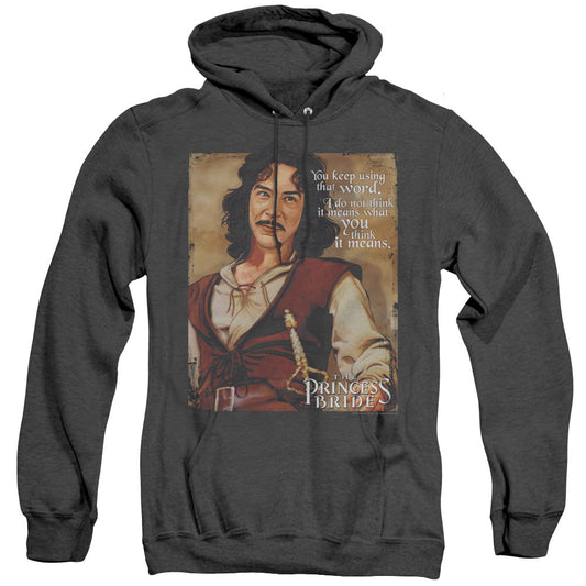 The Princess Bride Word Heather Mens Hoodie Black Officially Licensed