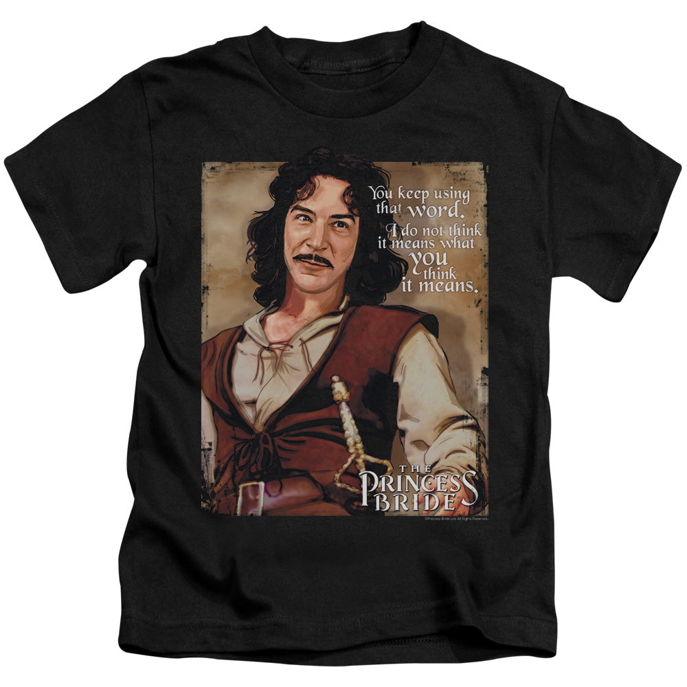 The Princess Bride Word Juvenile Kids Youth T Shirt Black Officially Licensed