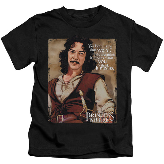 The Princess Bride Word Juvenile Kids Youth T Shirt Black Officially Licensed