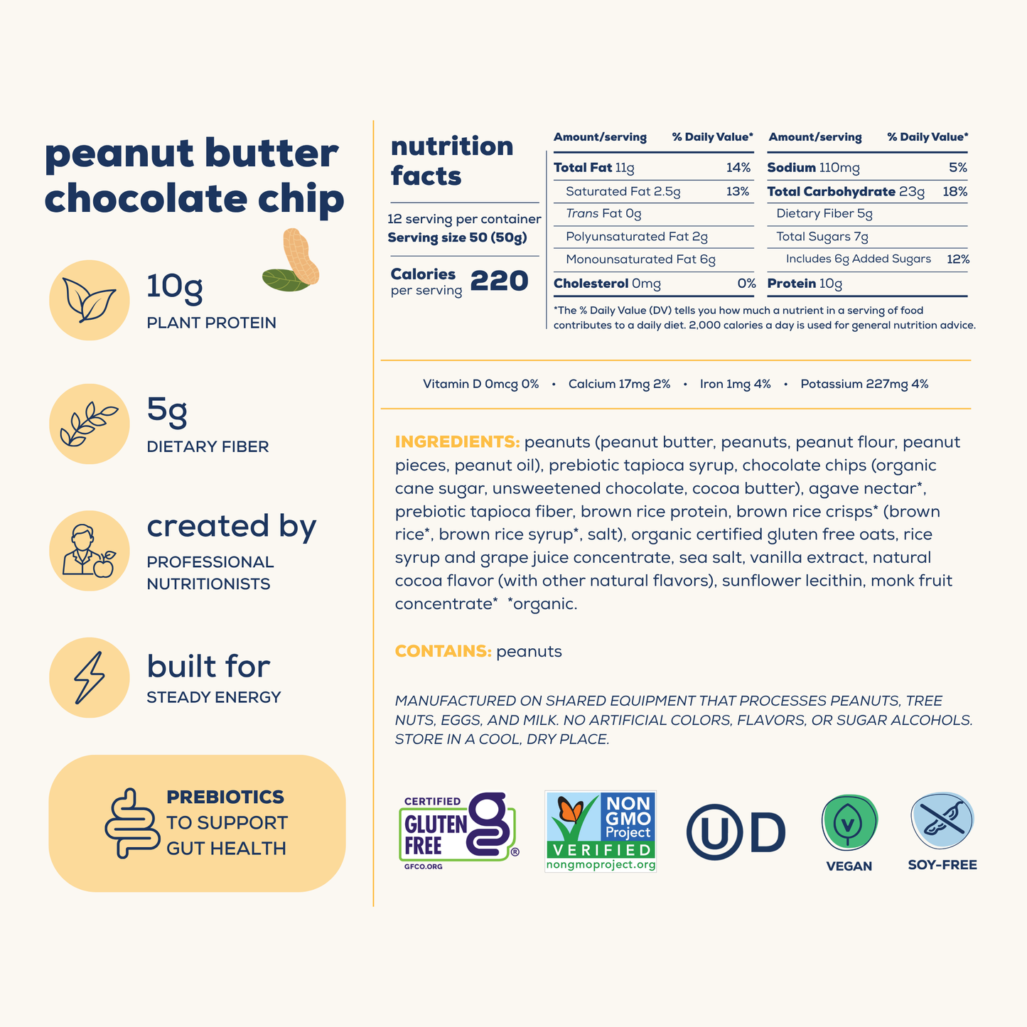 peanut butter chocolate chip energy bars