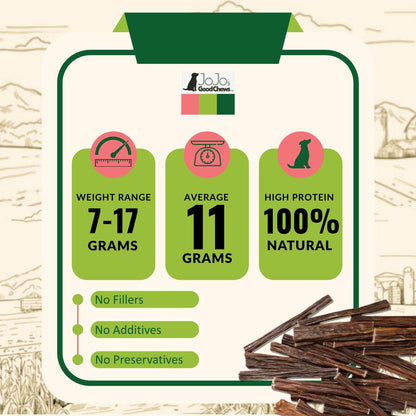All-Natural Beef Gullet Stick Dog Treats – Delicious & Nutritious, Healthy Chews – 6 Inches (25/case)