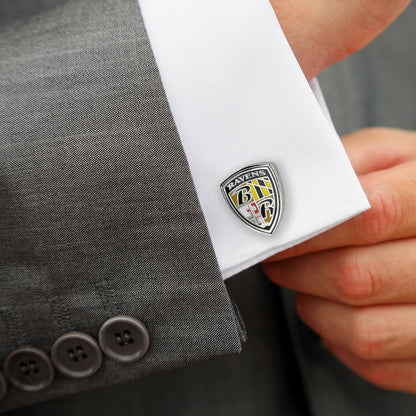 NFL Baltimore Ravens Shield Cufflinks