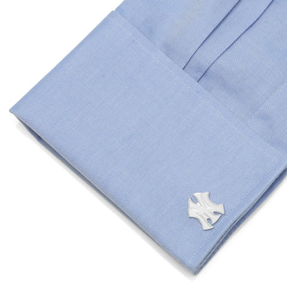 MLB New York Yankees Silver Logo Cufflinks