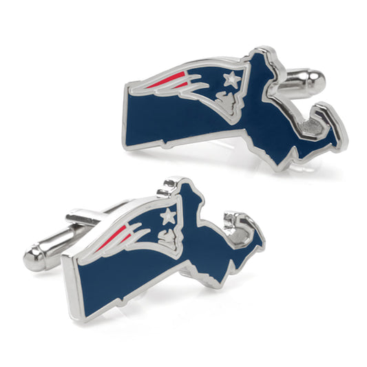 NFL New England Patriots State Shaped Cufflinks