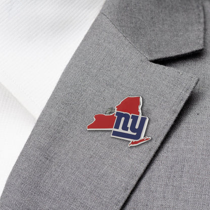 NFL New York Giants State Shaped Lapel Pin