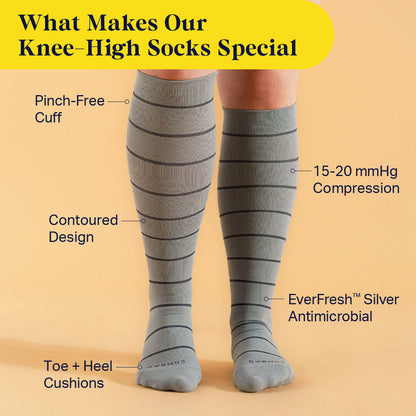 Knee-High Compression Socks - Stripes