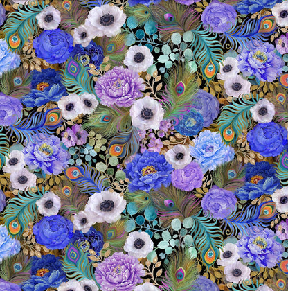 Peacock Floral Vintage Dress