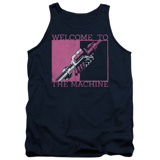 Pink Floyd Welcome To The Machine Mens Tank Top Shirt Navy Officially Licensed