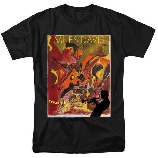 Miles Davis Music Is An Addiction Mens T Shirt Black Officially Licensed