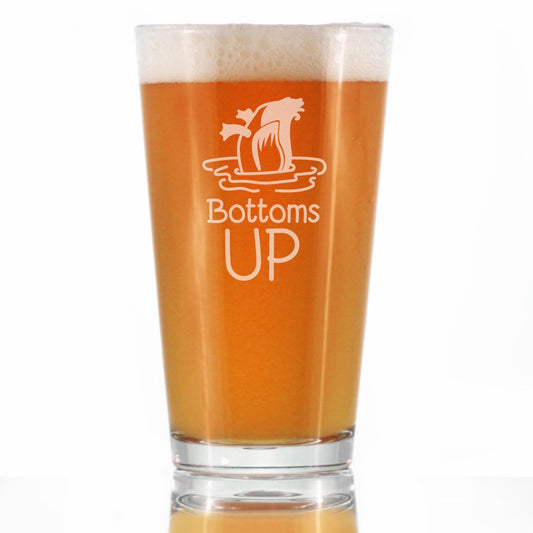 Bottoms Up - 16 Ounce Pint Glass