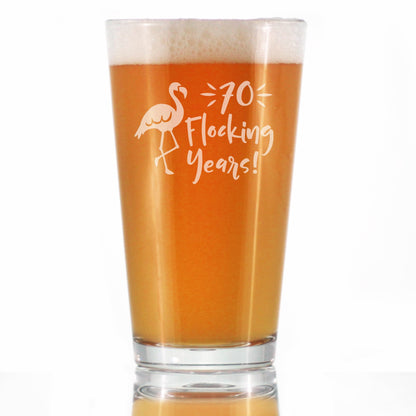 70 Flocking Years - 16 Ounce Pint Glass