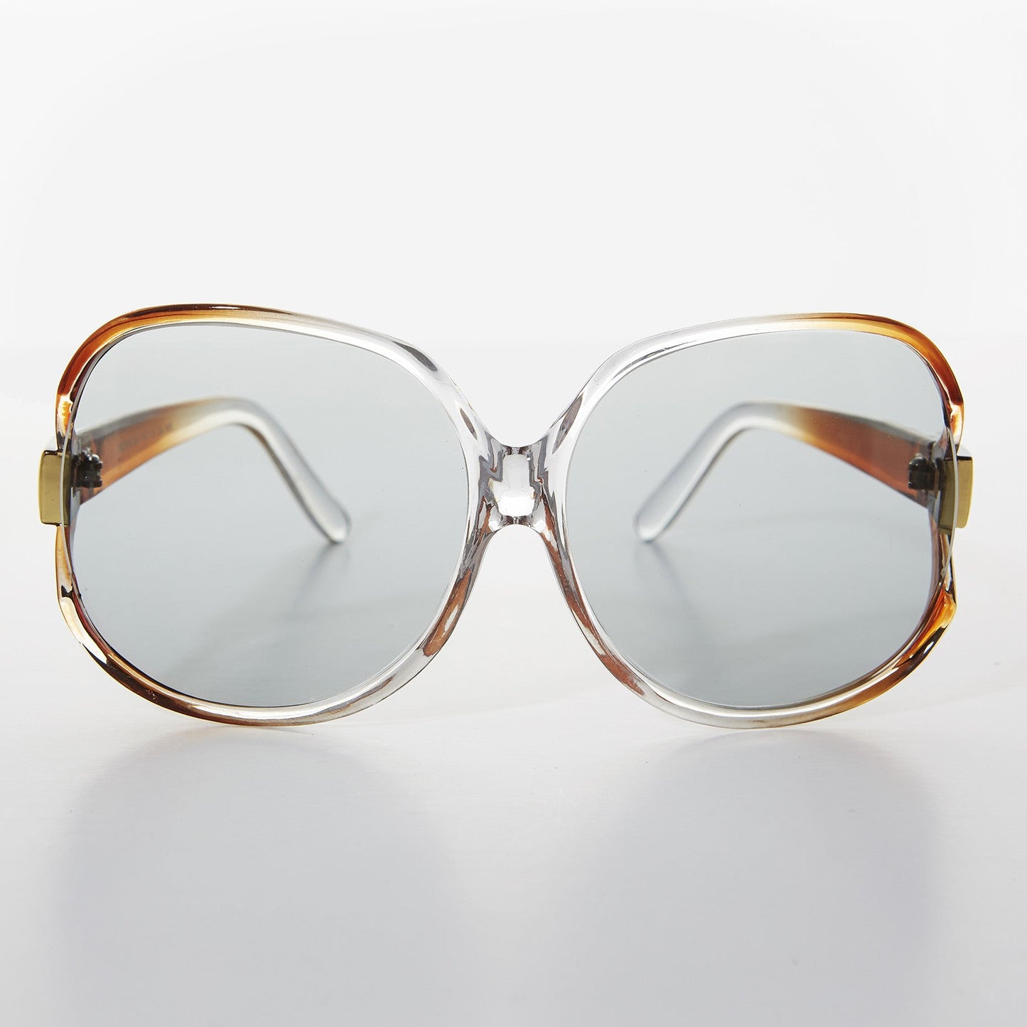 Oversized Huge Vintage Sunglass with Transition Glass Lens - Phyllis