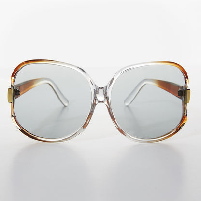 Oversized Huge Vintage Sunglass with Transition Glass Lens - Phyllis